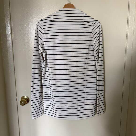 Lululemon In Stride Jacket In Quiet Stripe White US 8 - Picture 8 of 9